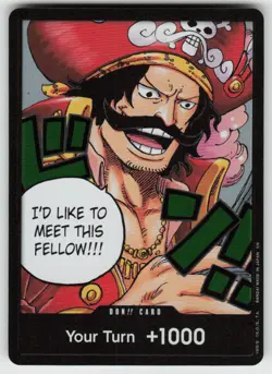 DON!! Card (Gol.D.Roger) DON!! Carrying On His Will One Piece Foil Near Mint - Image 1