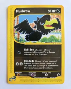 Murkrow 79/144 Pokemon Skyridge Regular WOTC Pokemon E reader Card Near Mint!! - Image 1