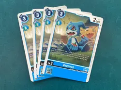Veemon ST9-02 Playset NYCC 2023 Demo Deck Digimon Card Game x4 - Image 1