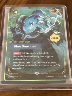 Riftbound Regional Qualifier Judge Promo Blue Sentinel NM - Image 1