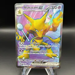 Pokemon TCG Alakazam EX 188/165 S&V 151 Ultra Rare Card NM Condition - Image 1