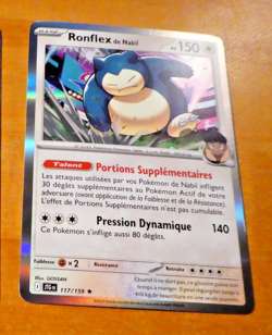 POKEMON AVENTURES ENSEMBLE CARD HOLO CARTE RONFLEX 117/159 JTG FR EV09 MINT 2025 - Image 1