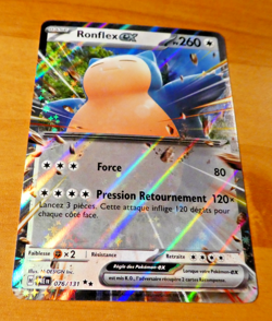 POKEMON FRANCAISE CARD RARE HOLO CARTE Ronflex EX 076/131 PRE FR MINT 2025 - Image 1
