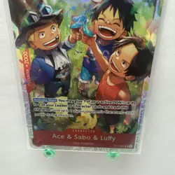 Namco Ace & Sabo & Luffy OP13-007 Carrying on His Will SR Foil 1000 Power - Image 3
