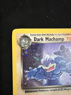 Dark Machamp 10/82 Team Rocket Holo Swirl Wotc Pokemon Card MP - Image 2