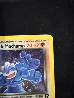 Dark Machamp 10/82 Team Rocket Holo Swirl Wotc Pokemon Card MP - Image 3