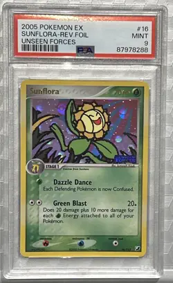 Pokemon EX Unseen Forces Holo Sunflora Card PSA 9 Mint 16/115 - Image 2