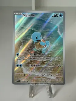 Pokemon Squirtle TCG Holo Illustration Rare Card 170/165 Scarlet & Violet 151 NM - Image 1