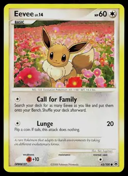 Pokemon Card Majestic Dawn Eevee 62/100 Common - Image 1