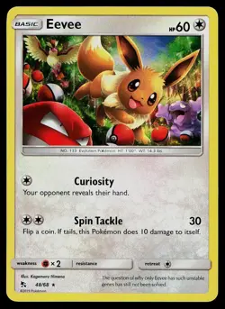 Pokemon Card Hidden Fates Eevee 48/68 Holo Rare - Image 1