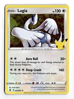 Lugia 022/025 Celebrations Holo Foil 2021 Collection Pokemon TCG Card LP/NM - Image 1