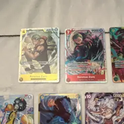 Bandai One Piece Card Game 11x Foil Alt Art Character Cards and 2x SR Lot - Image 2
