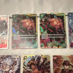 Bandai One Piece Card Game 11x Foil Alt Art Character Cards and 2x SR Lot - Image 3