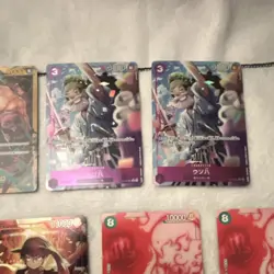 Bandai One Piece Card Game 11x Foil Alt Art Character Cards and 2x SR Lot - Image 4