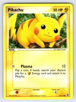 Pikachu 74/112 2004 EX FireRed & LeafGreen Pokemon Card TCG Common - Nm/Vlp - Image 1