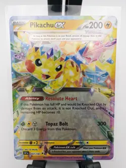 Pikachu ex 057/191 Surging Sparks Tera Double Rare Pokemon Card Near Mint NM - Image 1