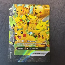 Pikachu V-Union SWSH141 Sword & Shield Black Star Promo Cards Holo Pokemon - Image 1