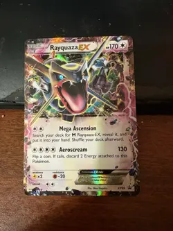 Pokemon TCG Rayquaza EX XY69 Black Star Promo Card (Shiny) Holo Lightly Played - Image 1