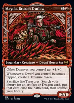 Magda, Brazen Outlaw (Showcase) -Foil Light Play MTG Kaldheim - Image 1