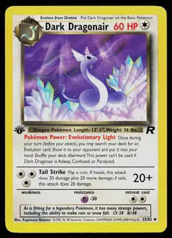 Pokemon Card - Dark Dragonair Team Rocket 33/82 Uncommon 1st Edition - Image 1