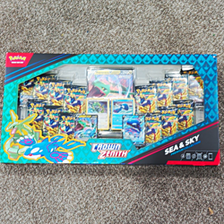 Pokemon TCG Crown Zenith Sea & Sky Premium Collection Box 18 Cards Booster Promo - Image 1