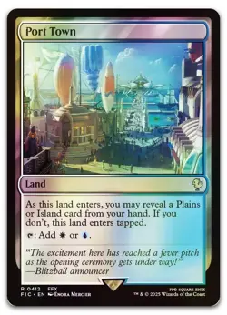Port Town (Surge Foil) #412 (NM) Final Fantasy FIC Magic MTG - Image 1