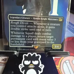 MTG Final Fantasy *FOIL* CHARACTER BORDERLESS R Squall, SeeD Mercenary #0402 - Image 3