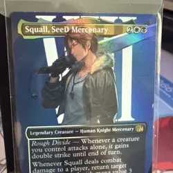 MTG Final Fantasy *FOIL* CHARACTER BORDERLESS R Squall, SeeD Mercenary #0402 - Image 4