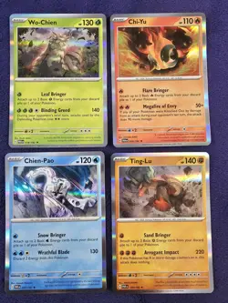 Four Treasures Of Ruin Holo Pokemon Cards 4x Lot Near Mint - Image 1