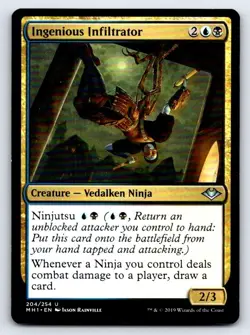 Ingenious Infiltrator 204 Uncommon Modern Horizons Magic: The Gathering LP - Image 1