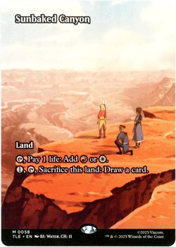 Sunbaked Canyon (Borderless) 0058 - Avatar: The Last Airbender TLE MTG NM/M - Image 1