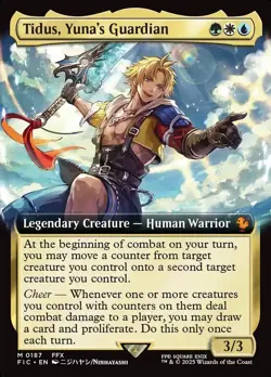 Tidus, Yuna's Guardian 187 - NM FOIL Extended Art - Final Fantasy Commander - MT - Image 1
