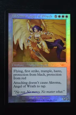 Magic The Gathering MTG AKROMA, ANGEL OF WRATH FOIL Legions NM Near Mint - Image 1