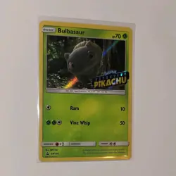 Detective Pikachu Bulbasaur SM198 Black Star Promo Holo Pokemon TCG NM - Image 2