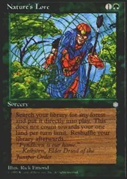 MTG: 1x Nature's Lore magic cards ice age Lightly Played - Image 1