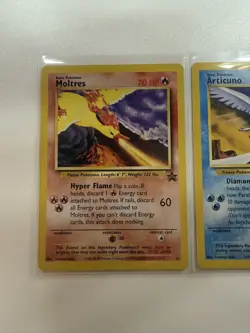 3x Moltres, Articuno, Zapdos Black Star Promo WOTC Pokemon Card #21, 22, 23 - Image 2