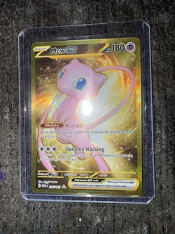 Pokemon Mew EX 205/165 Holo Gold Secret Rare Card Scarlet and Violet 151 Series - Image 1