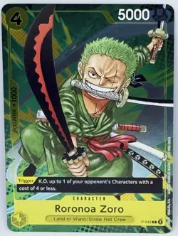 Roronoa Zoro P-042 Promo One Piece Card Game English 2025 Near Mint NM - Image 1