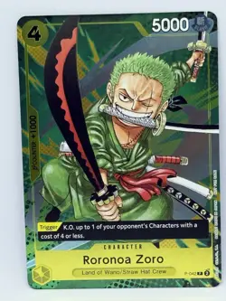 Roronoa Zoro P-042 Promo One Piece Card Game English 2025 Near Mint NM - Image 2