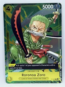 Roronoa Zoro P-042 Promo One Piece Card Game English 2025 Near Mint NM - Image 3