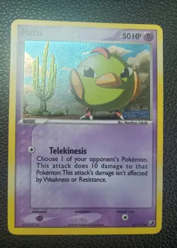 Pokemon Card Ex Unseen Forces Natu 63/115 2005 Reverse Holo - Image 1