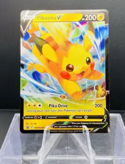 Pikachu V SWSH285 SWSH: Sword & Shield Promo Holo Pokemon Card - Image 1