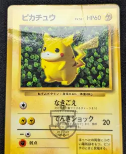 Pokemon 1996 CoroCoro Promo Ken Sugimori Error Ivy Pikachu No.025 Glossy Card HP - Image 3