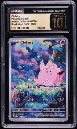 Clefairy 094/088 Me03: Perfect Order Holo CGC 10 PRISTINE - Image 1