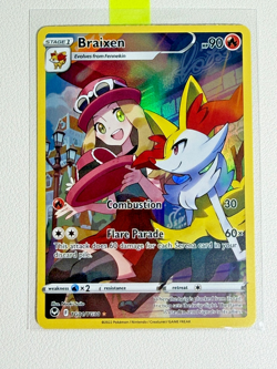 Braixen TG01/TG30 Silver Tempest Full Art Trainer Gallery Pokemon Card - Image 2