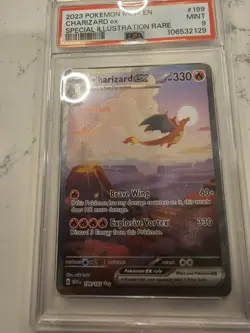2023 POKEMON MEW EN-151 SPECIAL ILLUSTRATION RARE #199 CHARIZARD EX PSA 9 - Image 4