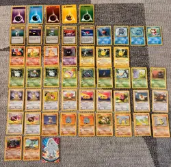 Pokemon TCG Vintage Lot 50 Cards WOTC Base Jungle Fossil Pikachu + BONUS Machop - Image 1
