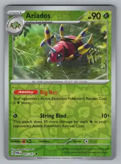 ARIADOS 005/167 UC TWILIGHT MASQUERADE POKEMON REVERSE HOLO NM.. TWM 2024 - Image 1