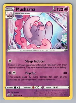 MUSHARNA 122/264- UC FUSION STRIKE POKEMON NM FST 2021 - Image 1