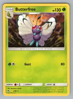 BUTTERFREE 3/68 R HIDDEN FATES POKEMON NM HIF 2019[- - Image 1